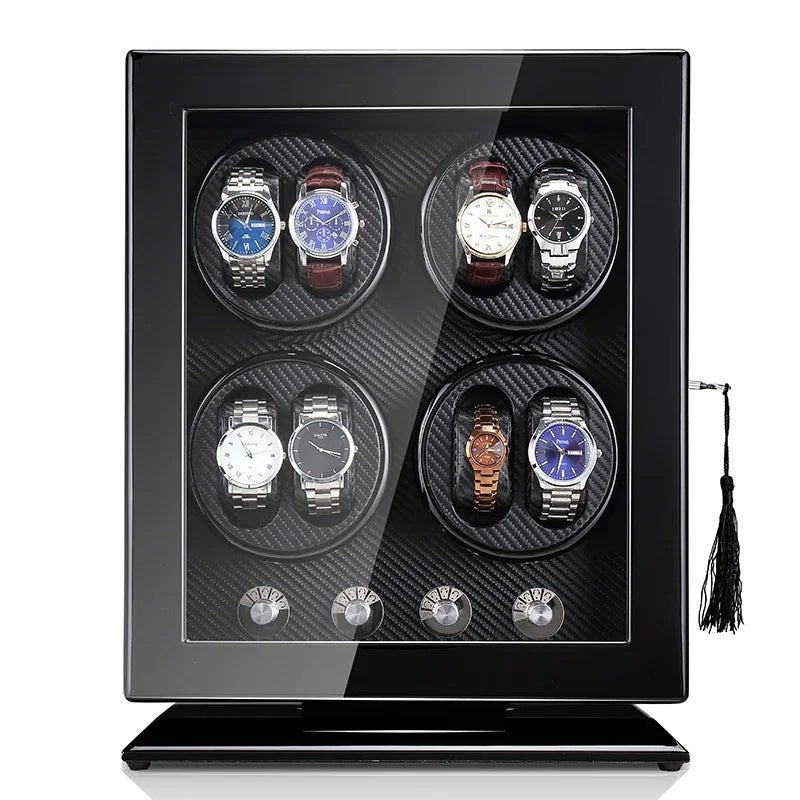 WatchMatic Magnor Watch Winder Black Black Carbon - WatchMatic