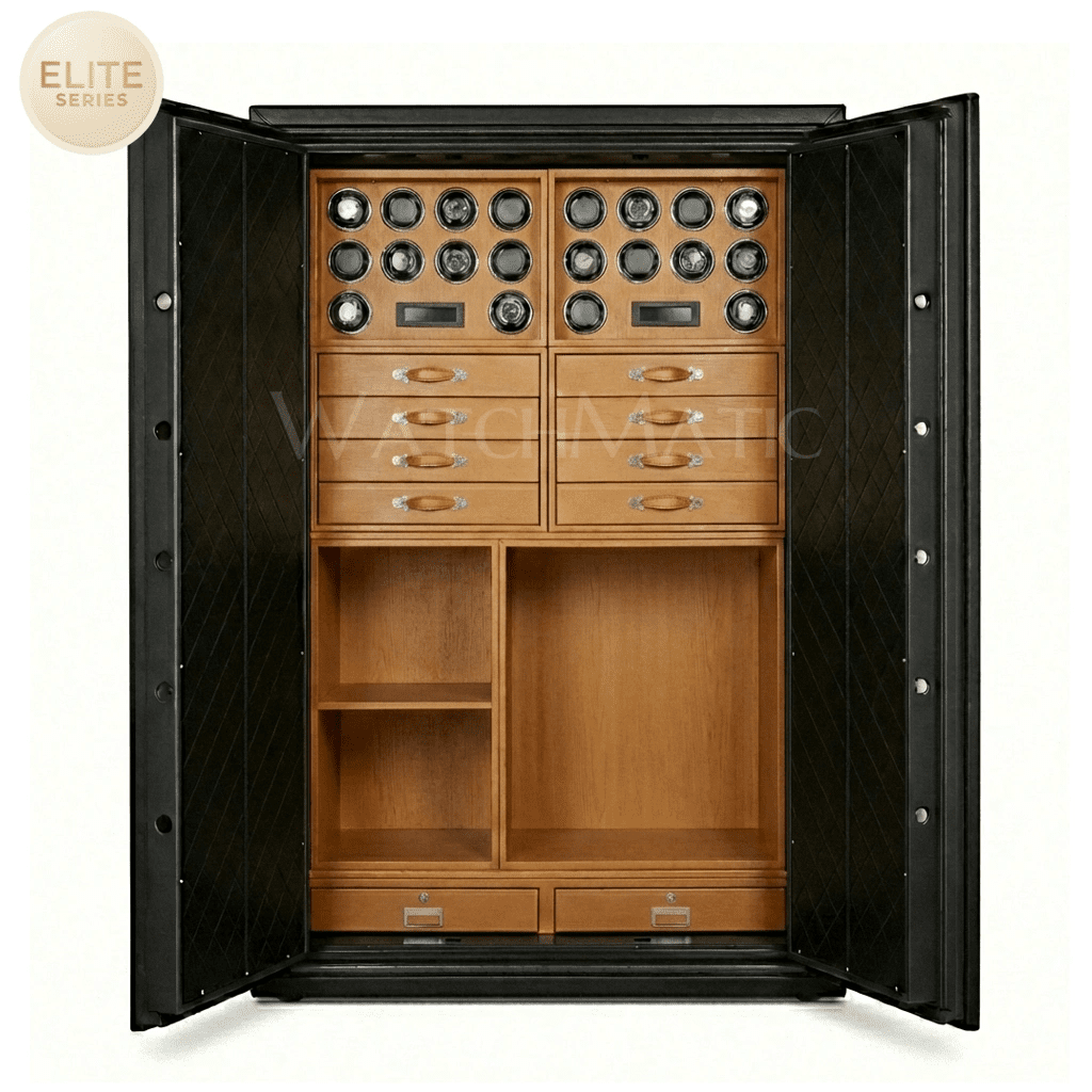 buy Sovereign™ Leather Vault – Dual Door Watch Safe Cabinet at WatchMatic with free shipping